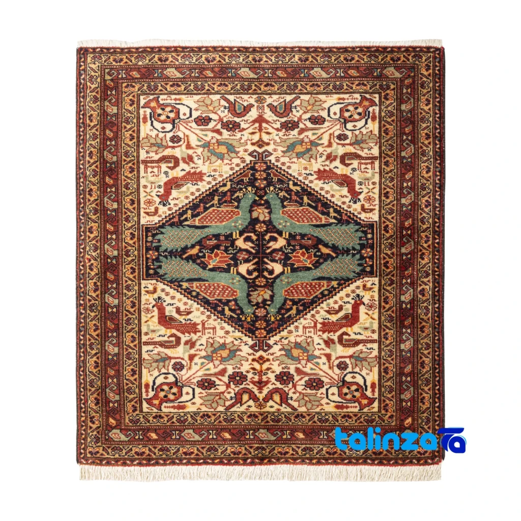 Cream Persian Rugs for Sale - Persian Handwoven Rug - Full spread overall design layout