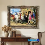 Badragheh Bridal Tapestry Art - Top view pattern and color tone