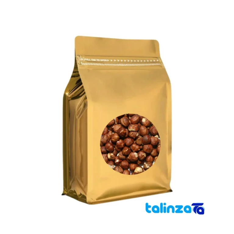 raw hazelnut kernels - Front view shelled hazelnuts pile