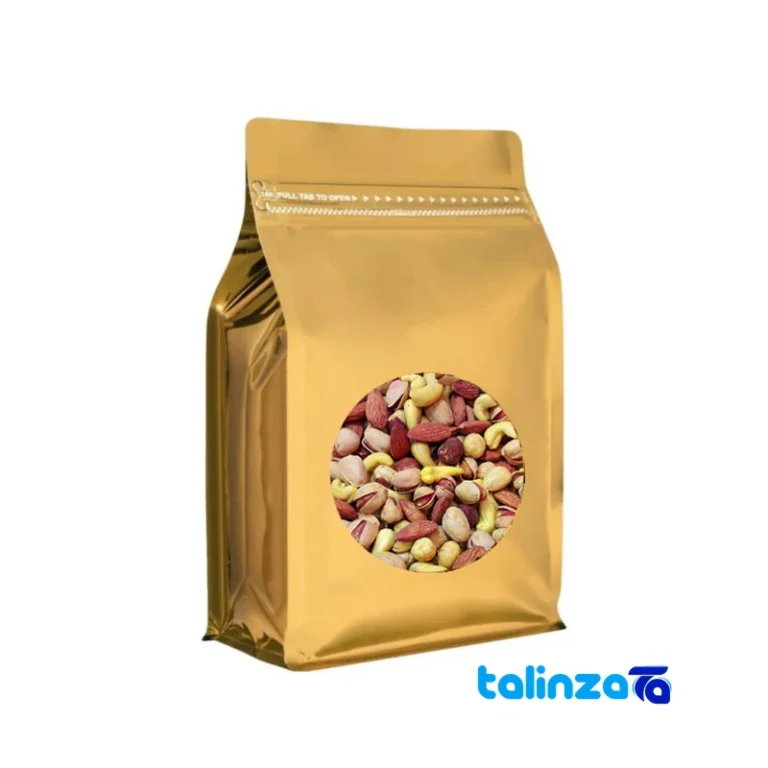 salted mixed nuts - Front view bag of salted four-nut mix