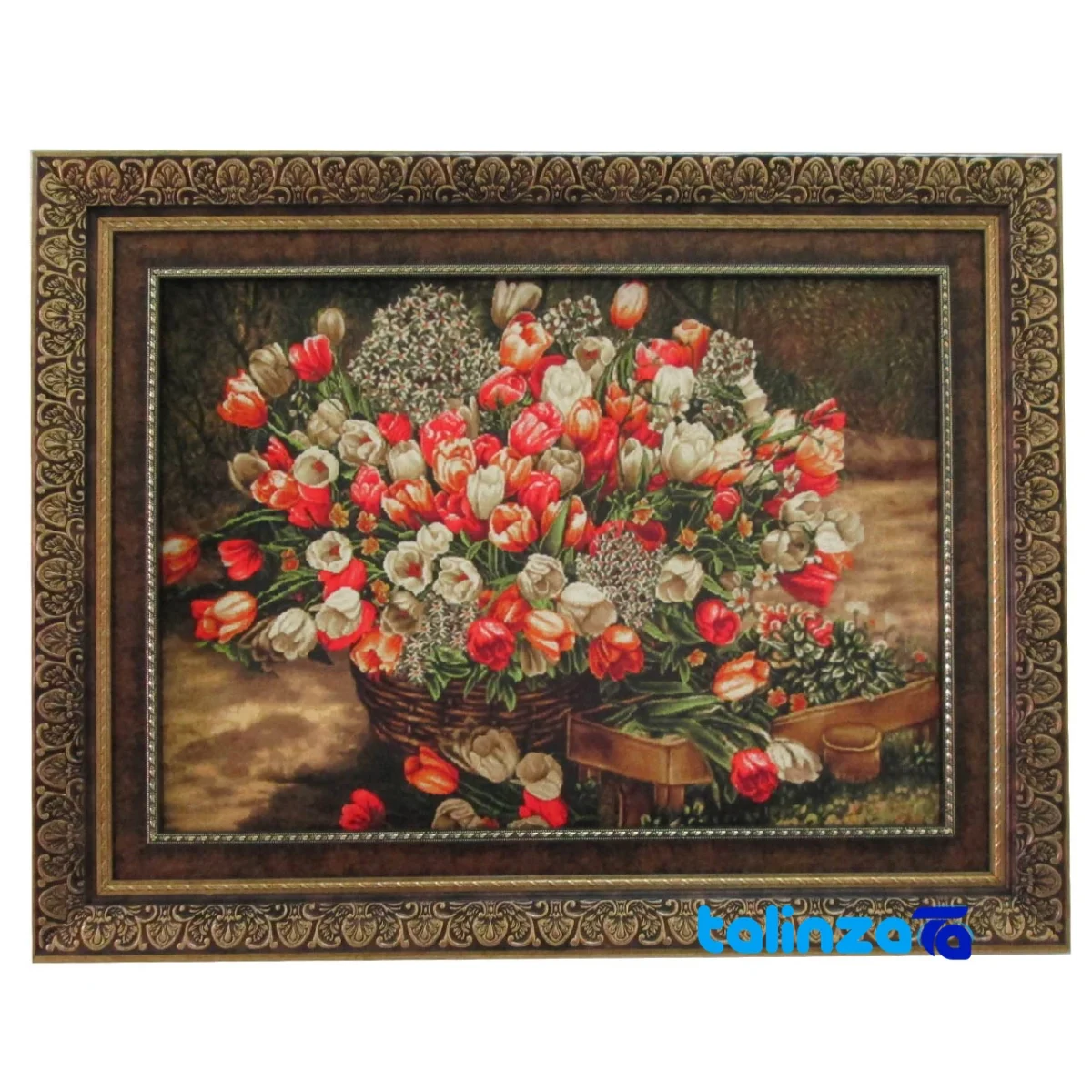 Machine-Woven Carpet Wall Art - Top view pattern and color tone
