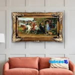Machine-Woven Tapestry Art - Top view pattern and color tone