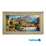 machine-woven carpet wall art - Top view pattern and color tone