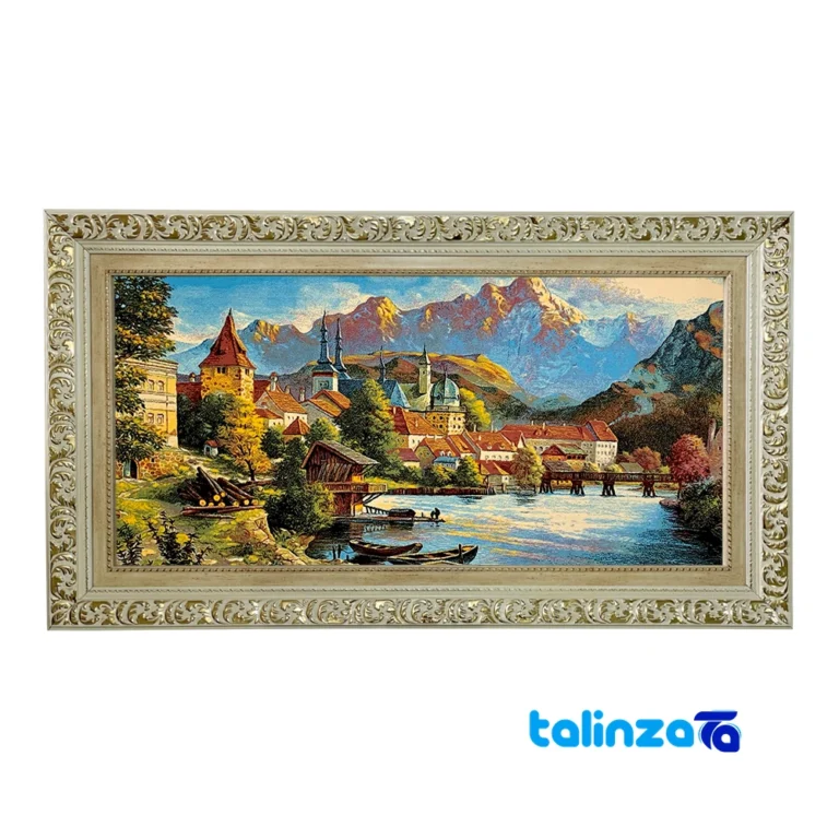 machine-woven carpet wall art - Top view pattern and color tone