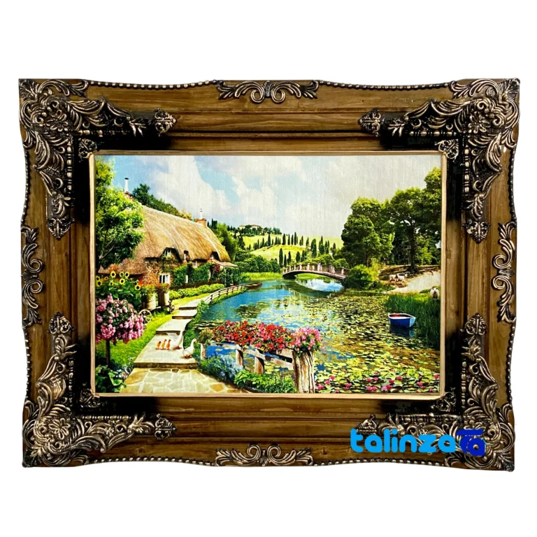 machine-woven carpet wall art - Top view pattern and color tone
