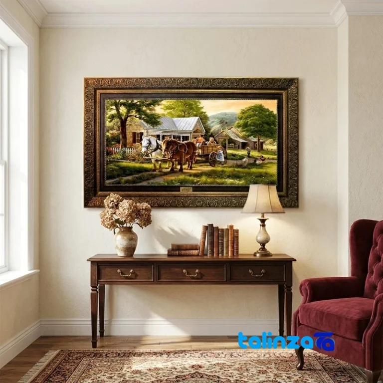 machine-woven carpet wall art - Top view pattern and color tone