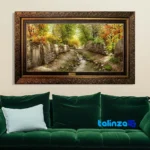 Machine-Woven Carpet Wall Art - Top view pattern and color tone
