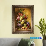 Machine-Woven Carpet Wall Art - Top view pattern and color tone