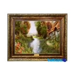 Machine-Woven Carpet Wall Art - Top view pattern and color tone