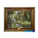 Machine-Woven Carpet Wall Art - Top view pattern and color tone