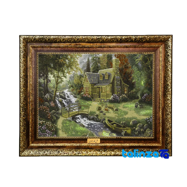 Machine-Woven Carpet Wall Art - Top view pattern and color tone