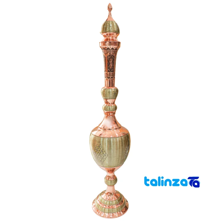 decorative khatamkari vase - Front view design and key details