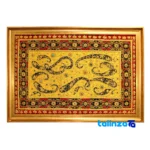 handmade paisley wall carpet - Top view pattern and color tone