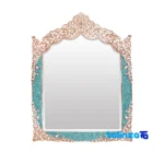 turquoise inlaid mirror - Front view design and key details