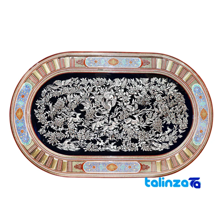 handmade copper engraved wall artwork - Front view design and key details