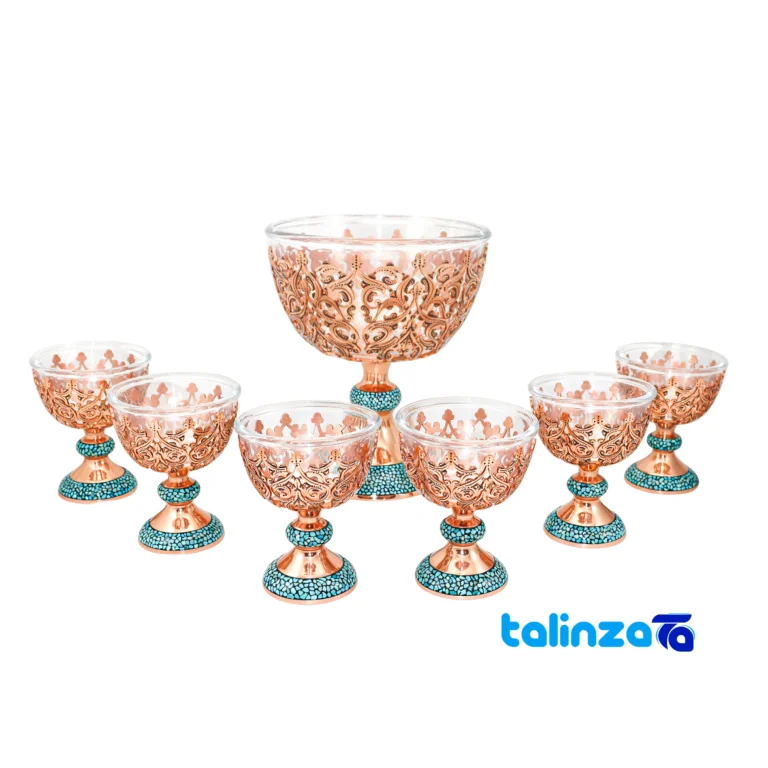 turquoise inlaid nut bowl set - Front view pack label and ingredients