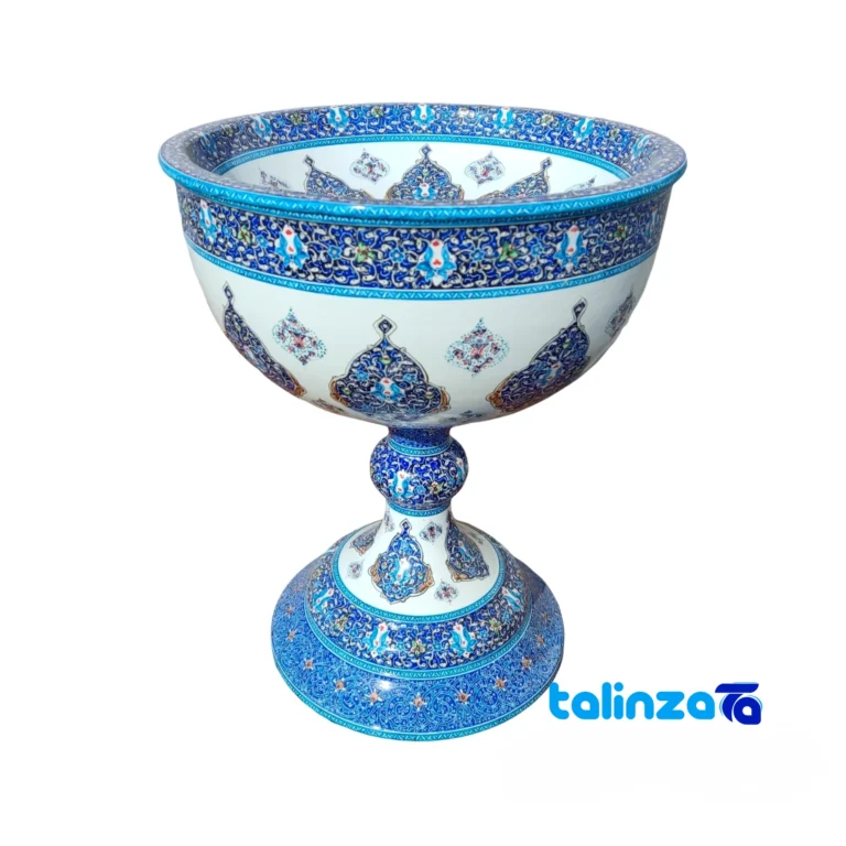 enamel copper tabletop vessel - Front view design and key details