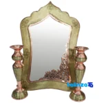 khatamkari mirror and candlestick set - Front view design key details