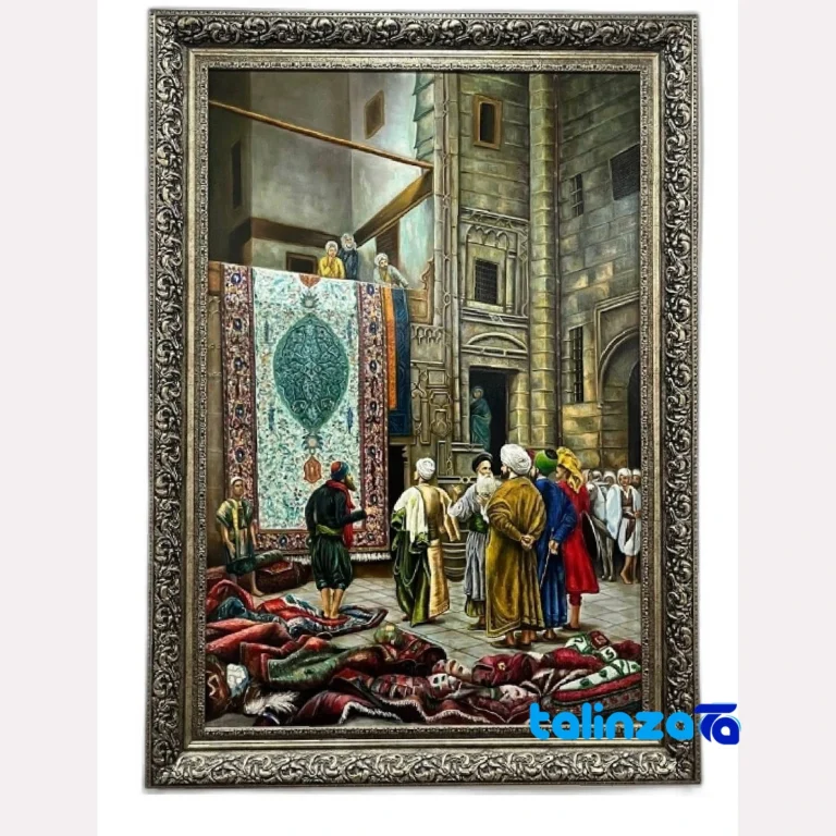 realist oil painting canvas - Top view pattern and color tone