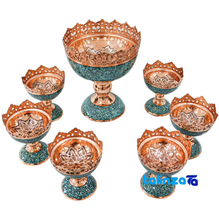 turquoise inlaid copper bowl set - Front view pack label and ingredients