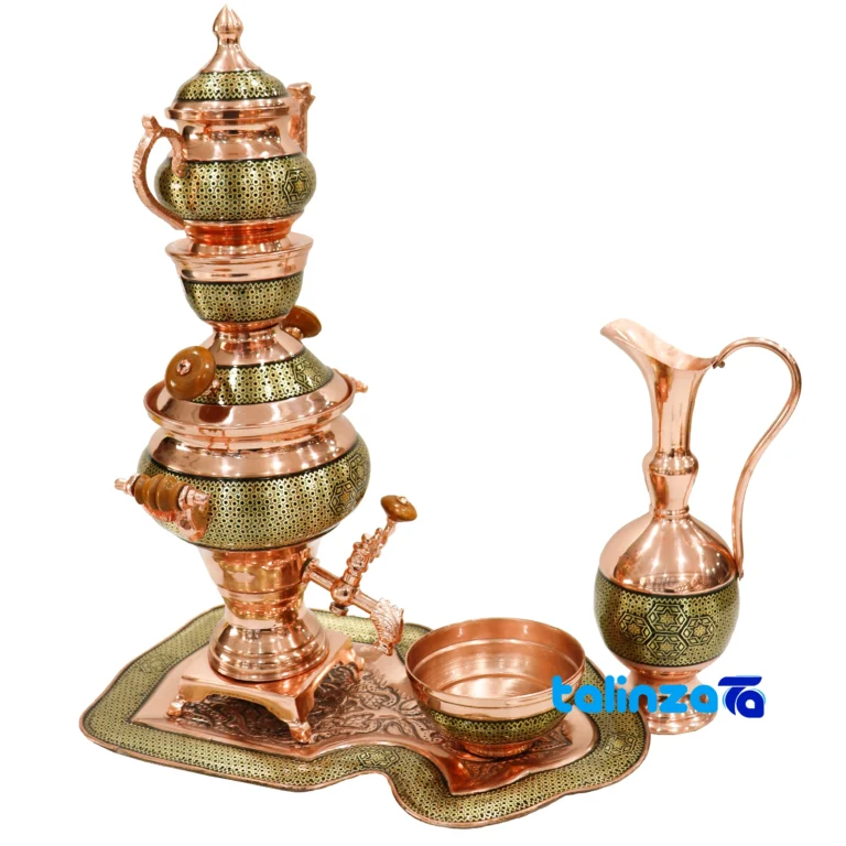 khatamkari samovar set - Front view design and key details