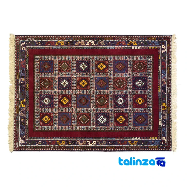 Shiraz Handwoven Rug Rectangular Traditional Design - Full spread showing overall layout