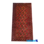 Top view of Baloch Handwoven Area Rug Red pattern and color tone