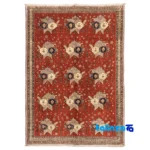 handwoven carpet - Top view pattern and color tone