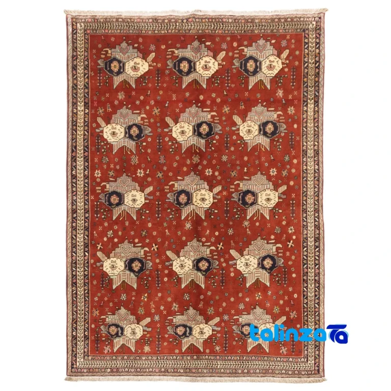 handwoven carpet - Top view pattern and color tone