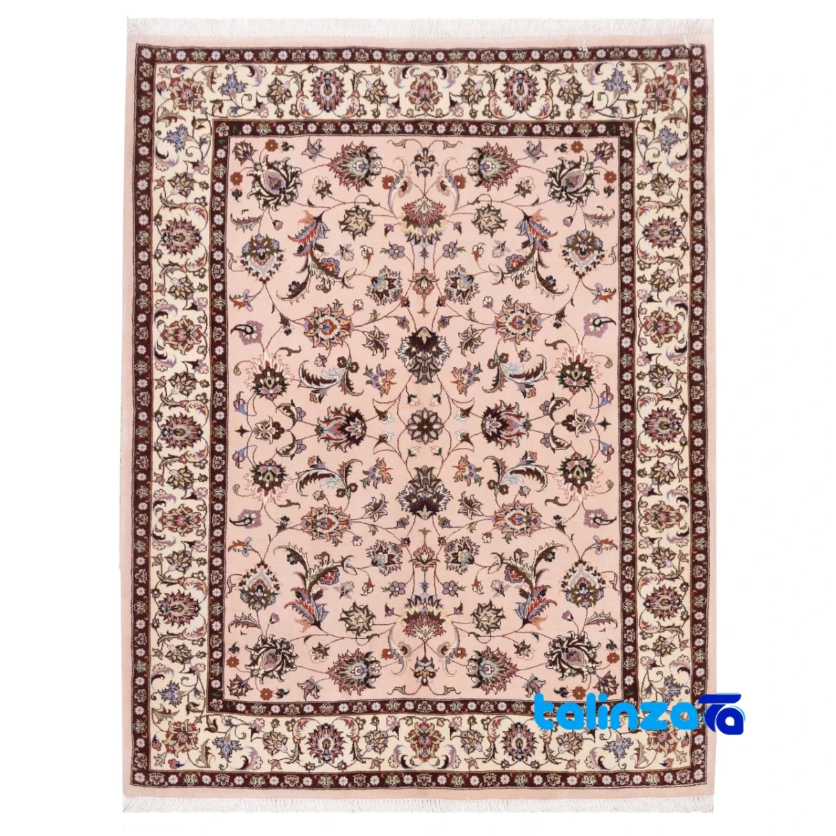 C Persia Handwoven Rug Pink - Top view showing pattern and color tone