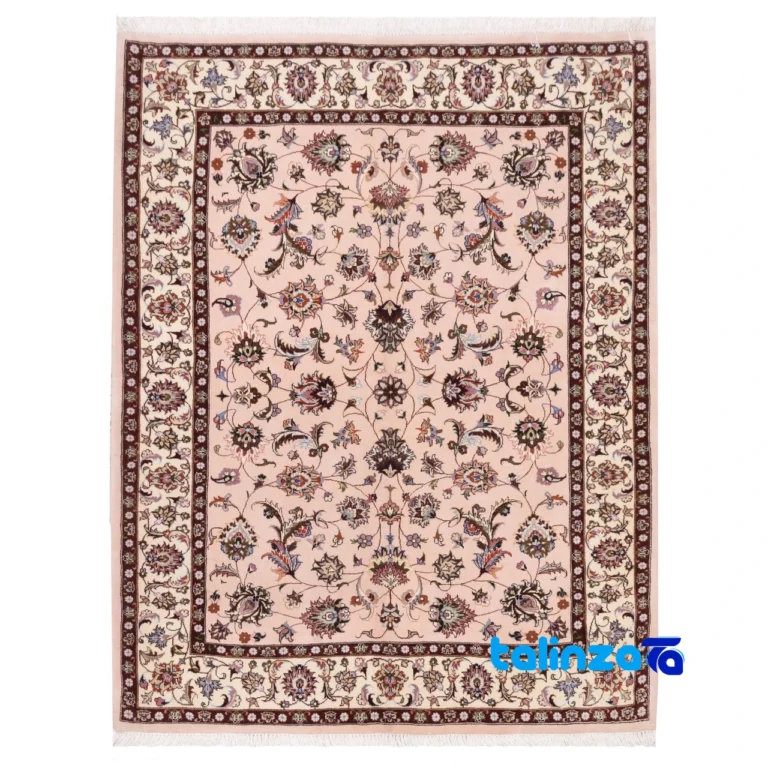 C Persia Handwoven Rug Pink - Top view showing pattern and color tone