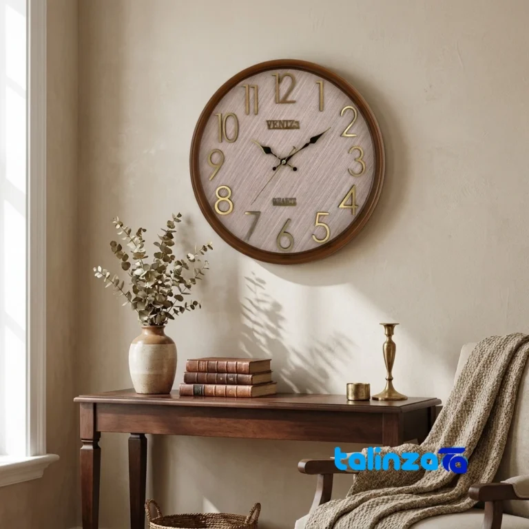 Venice Quartz Wall Clock - Face view showing number display clarity