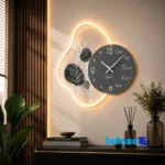 Elensi Wall Clock Green with Numeric and Letter Indicators - Front view showing dial layout markers