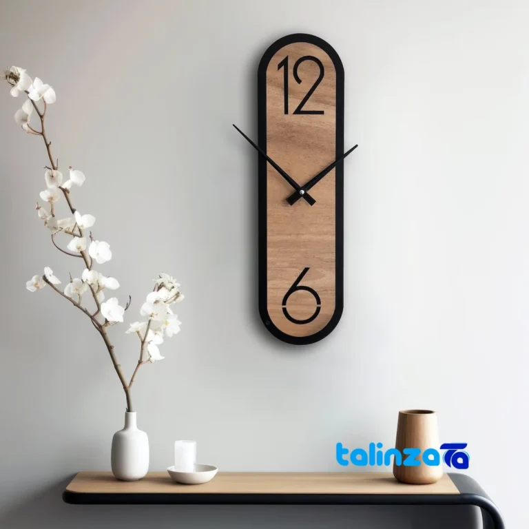C81 Wall Clock Wooden Design Classic Style number display clarity (Face view)
