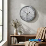 Wilder Wall Clock Elegant Design 430x430x50 mm dial layout and markers (Front view)