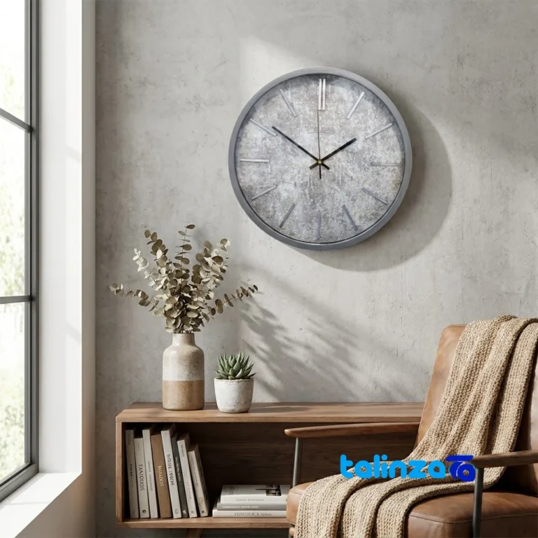 Wilder Wall Clock Elegant Design 430x430x50 mm dial layout and markers (Front view)