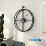 Zenus Quartz Wall Clock Metal Design - Front view showing dial layout and markers