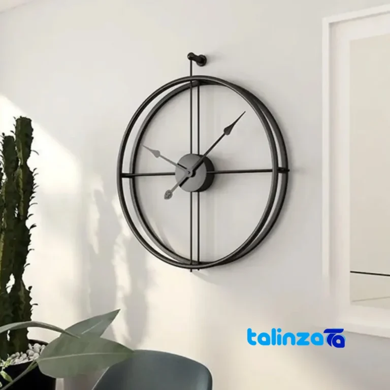 Zenus Quartz Wall Clock Metal Design - Front view showing dial layout and markers