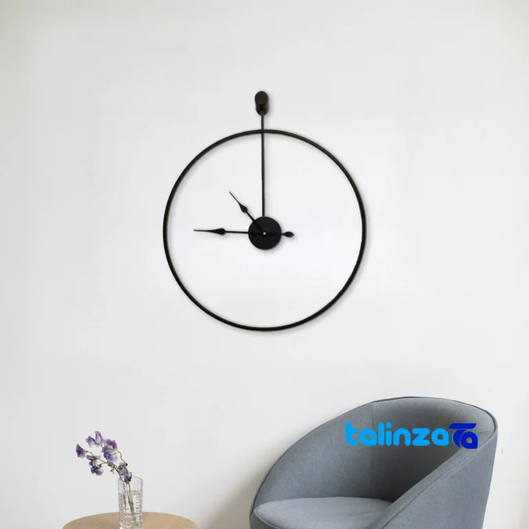 Metal Wall Clock D160 Stylish Design 700x600x70 mm - Face view showing number display clarity