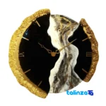 Resin Wall Clock Three-Piece Deformed Design - Front view showing dial layout and markers