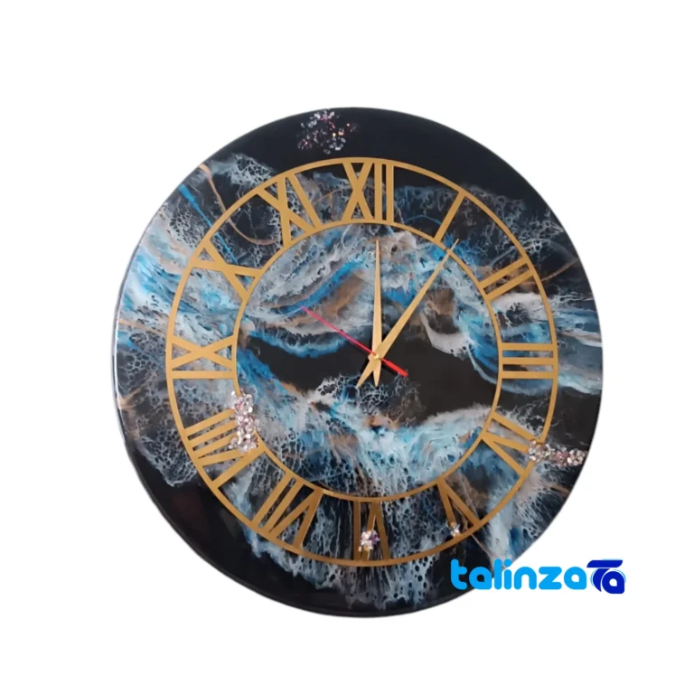 Resin Wall Clock - Face view number display clarity