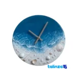 Beach Design Resin Wall Clock 20x20x1 cm - Face view showing number display clarity