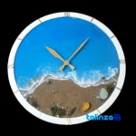resin wall clock - Front view saffron grade and packaging
