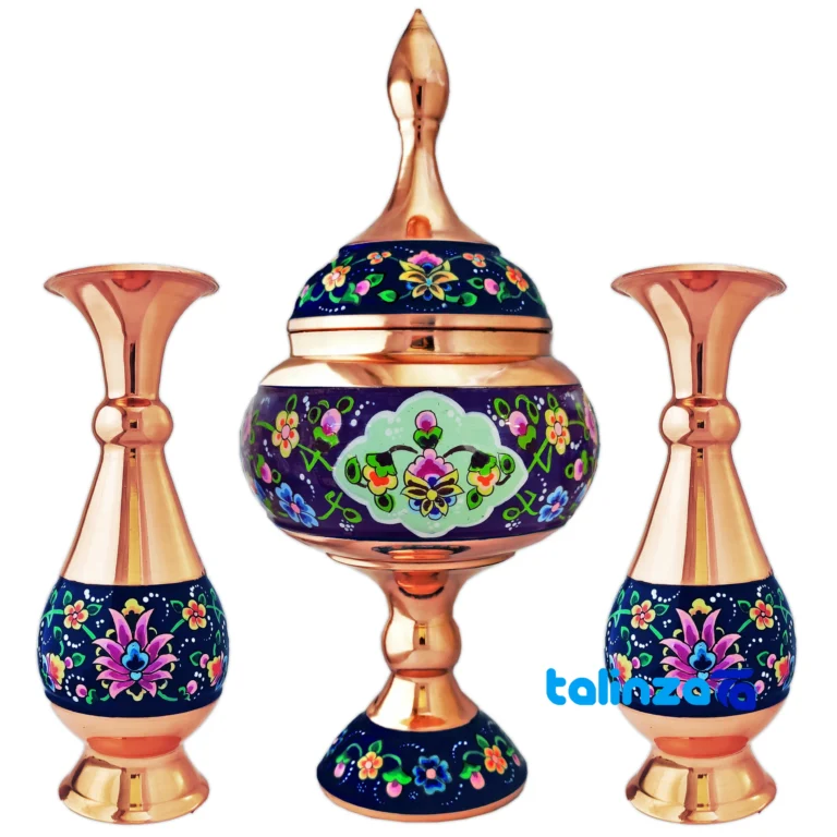 Package front of Pardaz Copper Decorative Set - 3 Piece Planter and Candy Dish product labeling brand