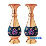 Pardaz Copper Vase Set Decorative Art - Front view showing design and key details
