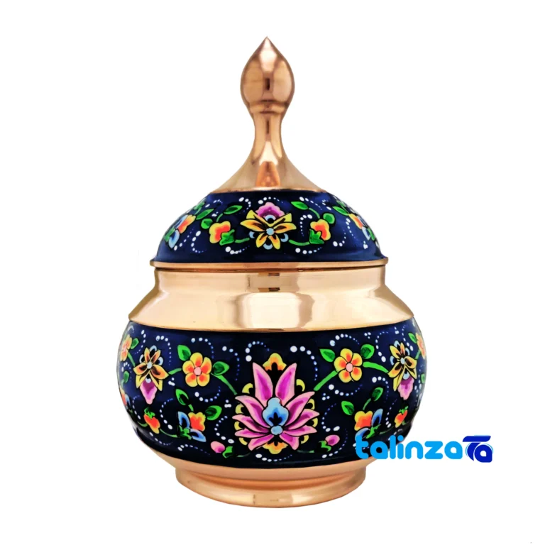 Copper Chocolate Bowl - Front view design and key details