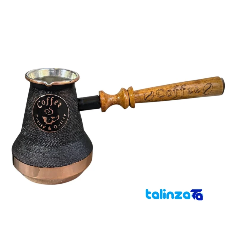 Copper Coffee Pot Traditional Design and key details (Front view)
