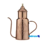 Front view of Zanjan Copper Oil Container with Handle 20x16x8 cm design and key details