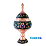 Payedar Copper Candy Dish Elegant Design - Front view showing and key details