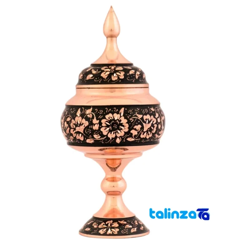 copper chocolate bowl - Front view design and key details